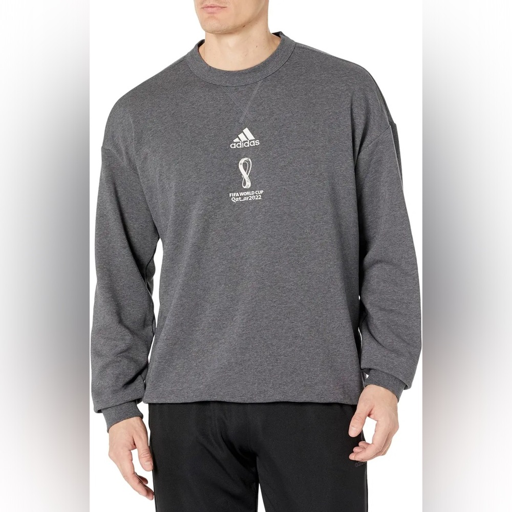 Adidas Men's FIFA World Cup Qatar 2022 Sweatshirt - Size XL - Grey - New w/ Tags